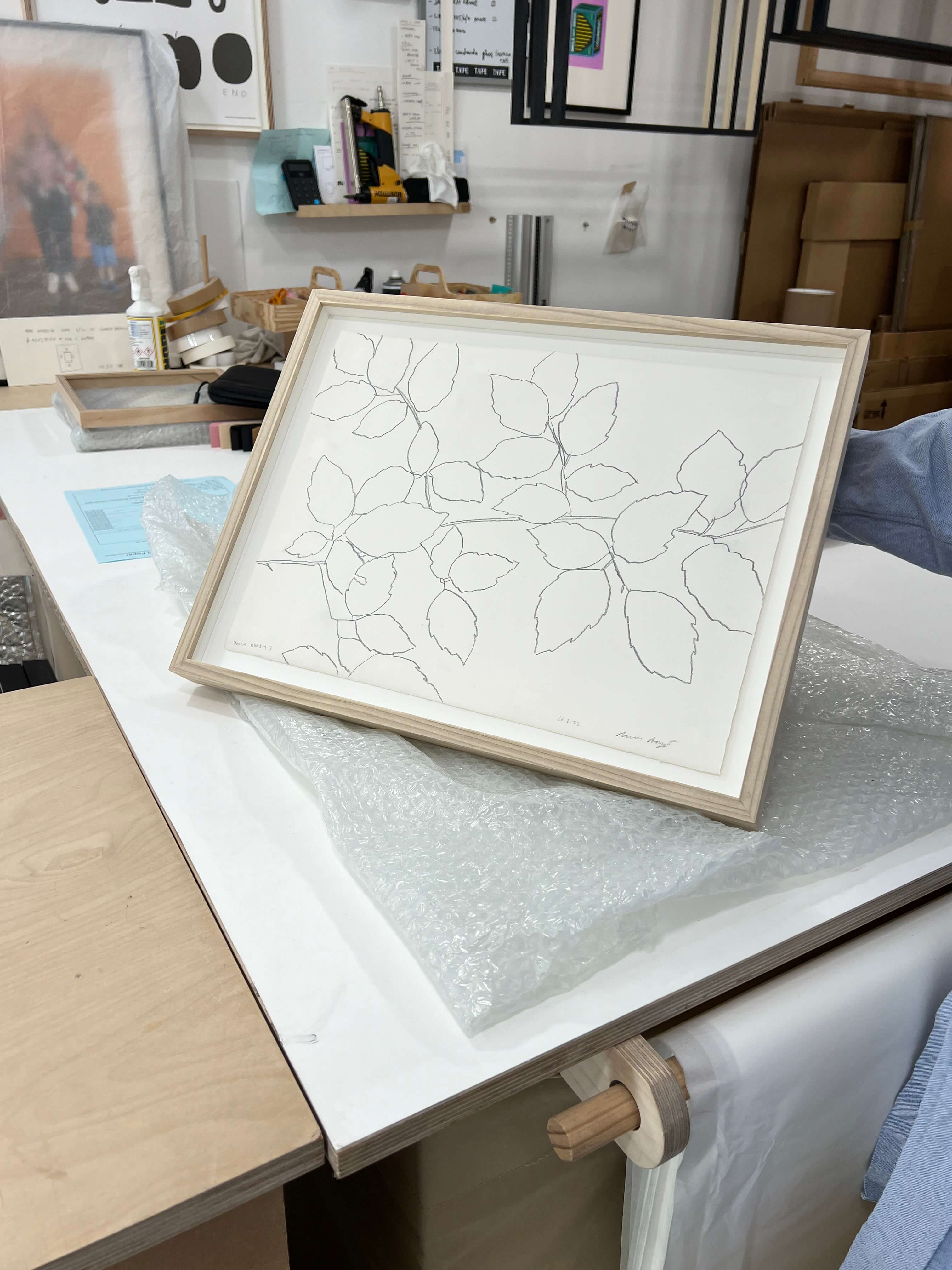 Contemporary Fine Art graphite artwork by Lucy Auge inspired by seasonal landscape observation