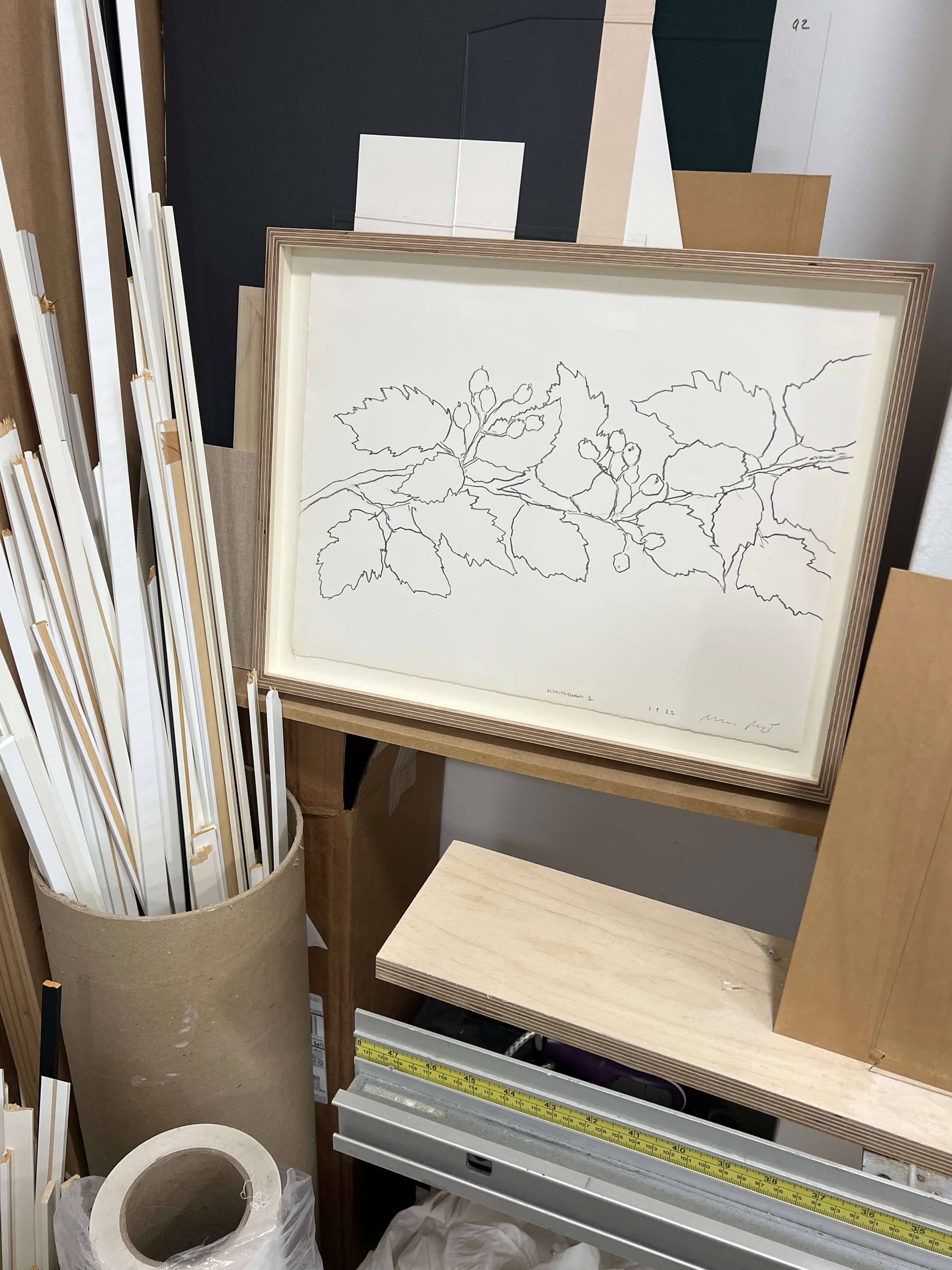 Contemporary Fine Art graphite artwork by Lucy Auge inspired by seasonal landscape observation